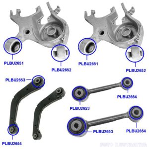 KIT 12 BUCHAS SUSPENSÃO TRASEIRA - FORD FUSION TITANIUM (2013-2018)