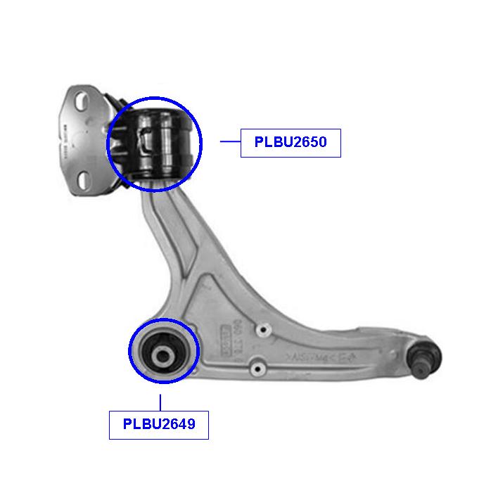 KIT 4 BUCHAS MANCAL BANDEJA DIANTEIRA - FORD FUSION TITANIUM (2013-2018) - Imagem 2