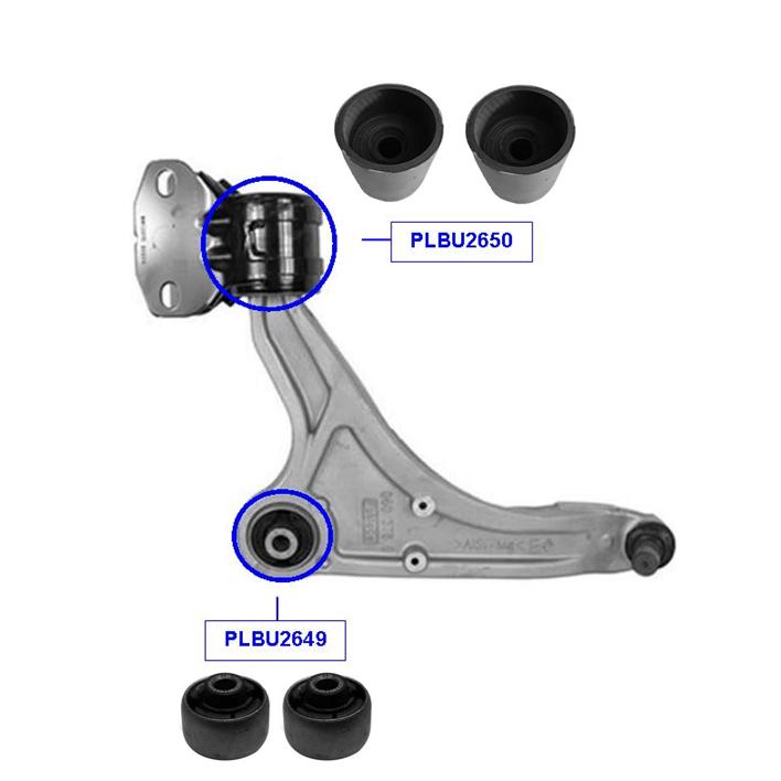 KIT 4 BUCHAS MANCAL BANDEJA DIANTEIRA - FORD FUSION TITANIUM (2013-2018)