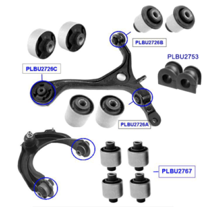 Kit 12 BUCHAS BANDEJA INFERIOR/SUPERIOR DIANTEIRA - HONDA ACCORD (2003-2007)