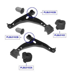 KIT 4 BUCHA BANDEJA INFERIOR DIANTEIRA - MITSUBISHI SPACE WAGON / EXPO (1992-1998)