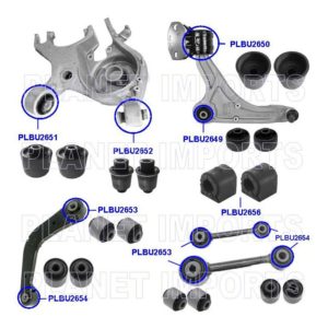 KIT 18 BUCHAS SUSPENSĀO DIANTEIRA E TRASEIRA - FORD FUSION TITANIUM (2013-2018)